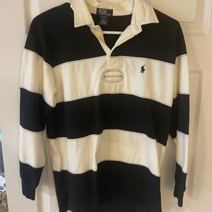 Polo Ralph Lauren navy and white size medium long sleeve